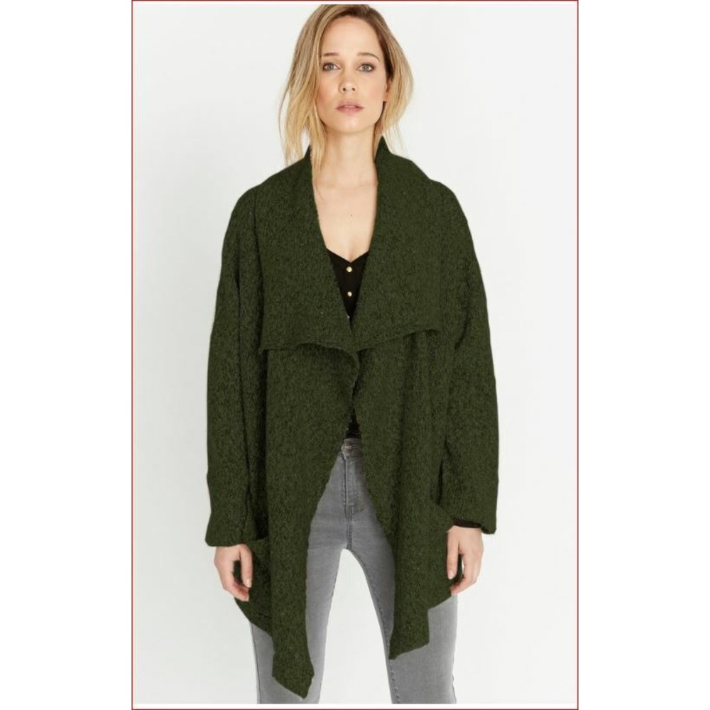 Buffalo David Bitton women sweater cardigan WHITNEY SH SW1469 olive XS $99